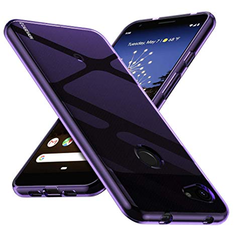 CASEVASN Google Pixel 3a XL Case, [Slim Thin] Anti-Scratches Flexible TPU Gel Rubber Silicone Protective Case Cover for Google Pixel 3a XL (Purple)