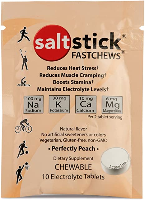 Saltstick Fastchews Perfectly Peach - Pack of 10 Chews