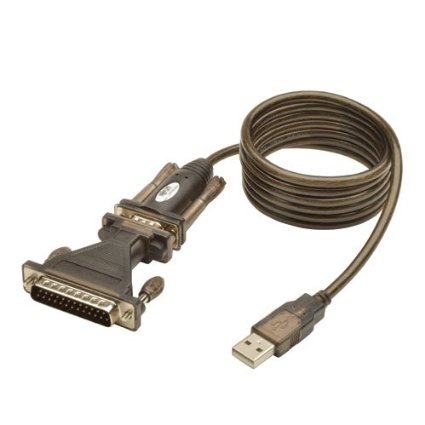 TRIPP LITE USB to RS232 Serial Adapter Cable USB-A to DB25 DB9 M/M 5-Feet (U209-005-DB25)