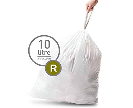 60 (3 Packs x 20) simplehuman code/size R (10 litres) bin bag liners, CW0201