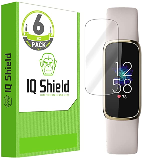 IQ Shield Screen Protector Compatible with Fitbit Luxe (6-Pack) Anti-Bubble Clear Film