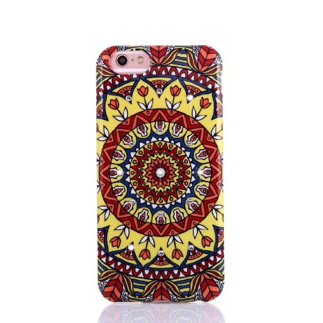 Ethnic style Soft Cover Case for iPhone 6 Plus/ 6S Plus, AiBOUSA® Arabesque, Geometric, Crystal Diamond, Mobile Protection