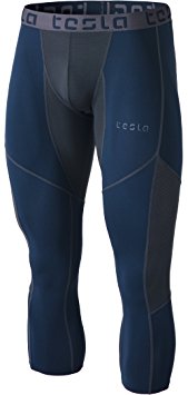 Tesla Men's Compression 3/4 Capri Shorts Baselayer Cool Dry Sports Tights MUC78/P15