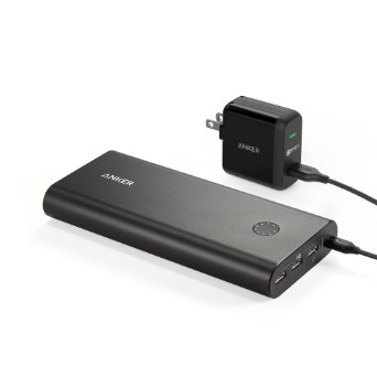 Anker PowerCore 26800 Premium Portable Charger High Capacity External Battery with Qualcomm Quick Charge 20 and PowerPort 1 with Quick Charge 30 Wall Charger