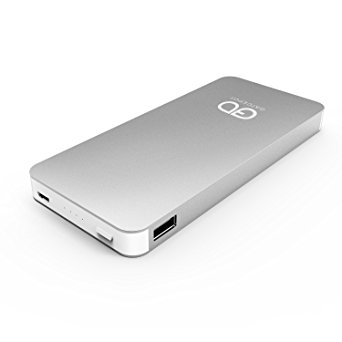 Gatcepot 15000mAh Polymer 2 USB Port Power Bank (Silver)