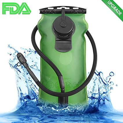 SKL Hydration Bladder 3 Liter Water Bladder for Hydration Pack Leak Proof BPA Free Water Backpack for Hiking Running Cycling Biking Climbing kids Adults, Quick Release Insulated Tube, Shutoff Valve