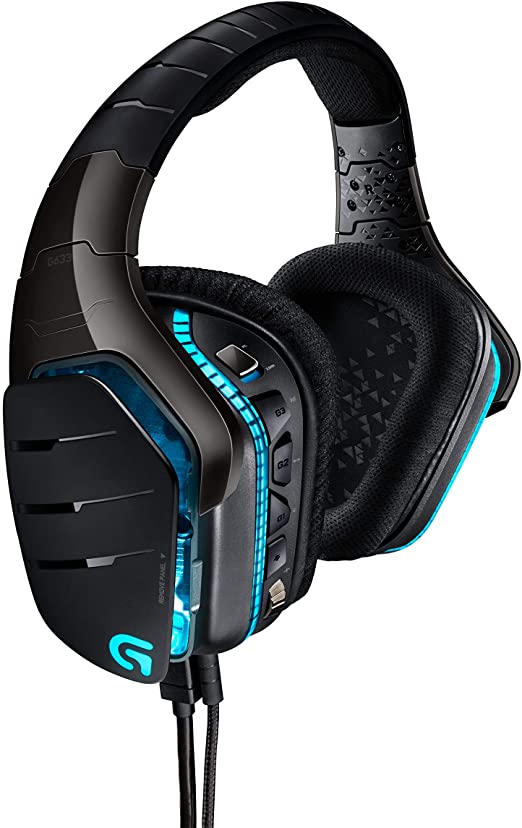 Logitech G633 Artemis Spectrum – RGB 7.1 Dolby and DTS Headphone Surround Sound Gaming Headset – PC, PS4, Xbox One, Switch, and Mobile Compatible – Exceptional Audio Performance – Black