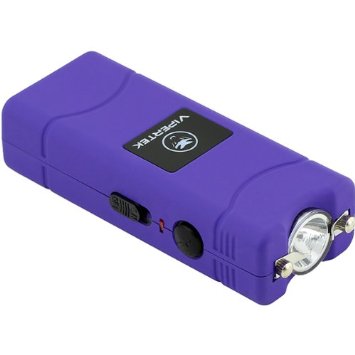 VIPERTEK VTS-881 - 28000000 V Micro Stun Gun - Rechargeable with LED Flashlight Purple