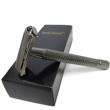 WEISHI Long Handle Version Butterfly Open Double Edge Safety Razor.