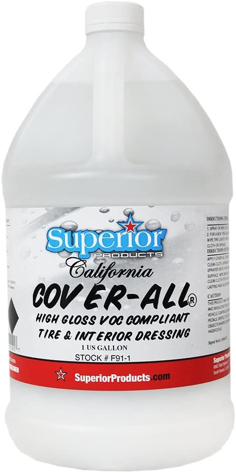 California Cover All – Automotive Tire Shine Spray & Professional Grade Tire Dressing - High Gloss - Water Repellent & Made in America (1 Gallon)