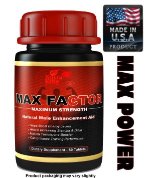 Max Factor Maximum Strength Natural Male Enhancement Aid Number 1 Male Enhancement Supplements Strongest Formula Increases Libido, Stamina and Blood Flow