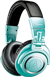 Audio-Technica ATH-M50xBT2IB Wireless Over-Ear Headphones, Ice Blue