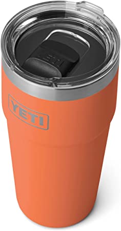 YETI Rambler 16 oz Stackable Pint, Vacuum Insulated, Stainless Steel with MagSlider Lid, High Desert Clay