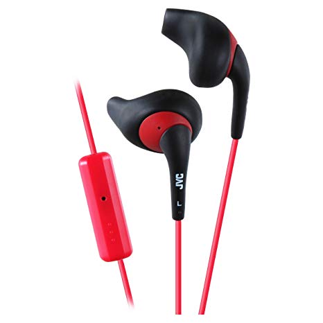 JVC HAENR15B Gumy(R) Sports Earbuds with Microphone (Black)