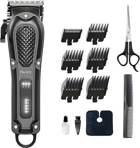 Haokry Hair Clippers for Men Professional - Cordless&Corded Barber Clippers for Hair Cutting & Grooming, Rechargeable Beard Trimmer