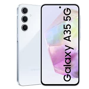 Samsung Galaxy A35 5G (Awesome Iceblue, 8GB RAM, 256GB Storage) | Premium Glass Back | 50 MP Main Camera (OIS) | Nightography | IP67 | Corning Gorilla Glass Victus  | sAMOLED with Vision Booster