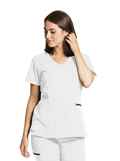 Grey's Anatomy Spandex-Stretch Kim Top for Women - Easy Care Medical Scrub Top