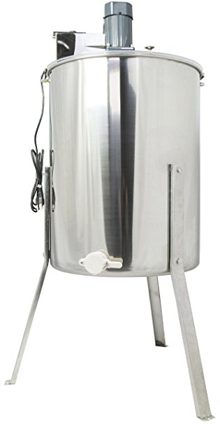 VIVO New Electric Four 4 Frame Stainless Steel Honey Extractor Honeycomb Drum Spinner (BEE-V004E)