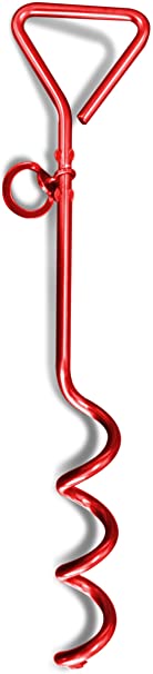 Platinum Pets Coated Steel Tie Out Stake, Candy Apple Red