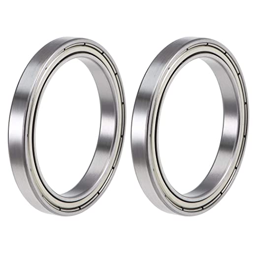 uxcell 6809ZZ Deep Groove Ball Bearings Z2 45mm x 58mm x 7mm Double Shielded Chrome Steel 2pcs