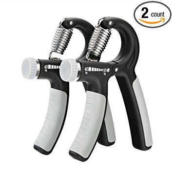 CPOKOH Hand Exerciser Grip Strengthener Adjustable Resistance 22-88 Lbs Arm Hand Strength Trainer Non-slip Gripper for Athletes Pianists Kids (2Pack)