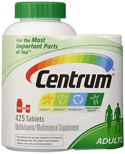 Centrum Adult Multivitamin/Multimineral Supplement Tablet, Vitamin D3, 365   60 Tablets