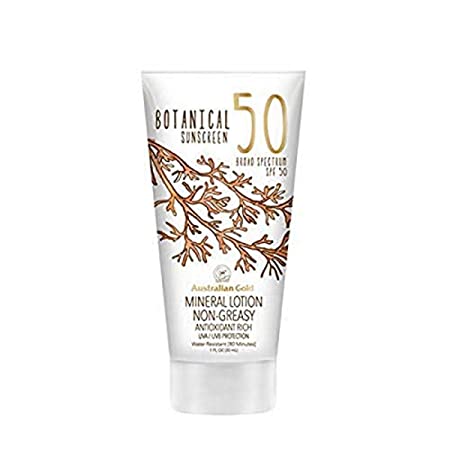 Australian Gold SPF 50 Botanical Sunscreen Lotion Travel Size, 1 Fluid Ounce