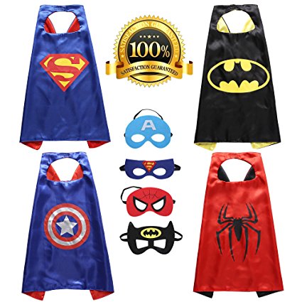 Zaleny Boys Dress Up Costume Superhero Capes and Masks