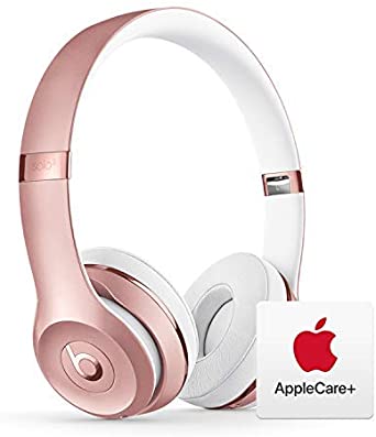 Beats Solo³ Wireless On-Ear Headphones - Apple W1 Chip - Rose Gold with AppleCare  Bundle