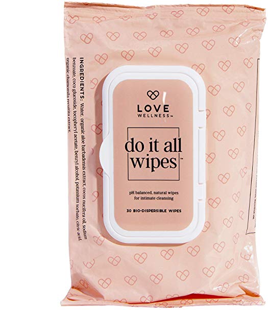 Love Wellness Do It All Wipes - Feminine Wipes - OB/GYN Recommended - Helps Maintain a Women’s Vaginal microbiome – 15 Wipes per Pack – Perfect for on The go!