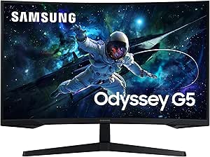 Samsung Odyssey G5 32 inch Gaming Monitor Model LS32CG552EUXXU | QHD 2560x1440 | 1000R Curved | 165Hz