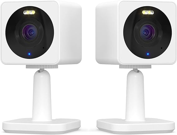 WYZE Cam OG Indoor/Outdoor 1080p WI-Fi Smart Home Security Camera with Color Night Vision, Built-in Spotlight, Motion Detection,2-Way Audio, Compatible with Alexa & Google Assistant,White (Pack of 2)