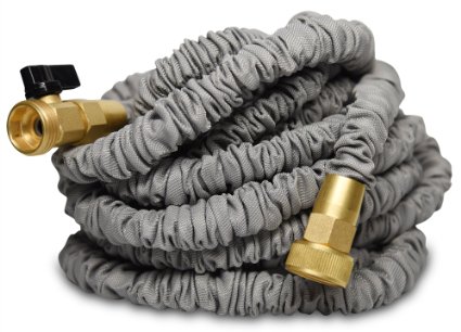 Best 50 Expanding Hose by Titan Strongest Expandable Garden Hose In The World Solid Brass Connectors Double Layer Latex Core Extra Strength Fabric 34 USA Standard