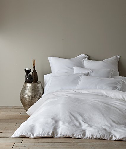Washed Linen White Queen Duvet Cover