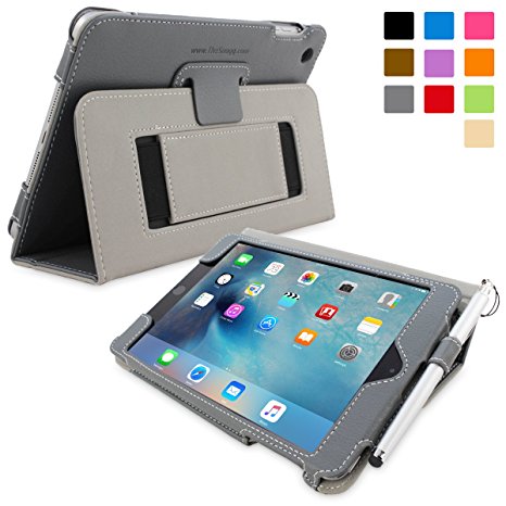 Snugg Flip Stand Case for Apple iPad Mini 4 - Grey