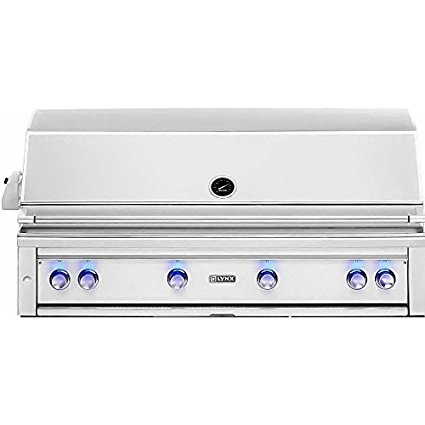 Lynx L54PSR-2-NG Built-In Natural Gas Grill with Pro Sear Burner and Rotisserie, 54-Inch