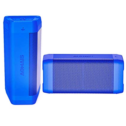 AOMAIS Real Sound Bluetooth Speakers 2 Packs True Wireless Stereo 10W Speakers Dual Pairing Loud Bass 20H Playtime IPX5 Waterproof Bluetooth 4.2 Wireless Speakers for Phone, Outdoor, Travel Blue