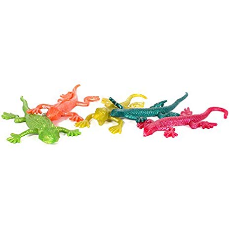 Stretchy Lizard Toys, 1 Dozen, Assorted Colors