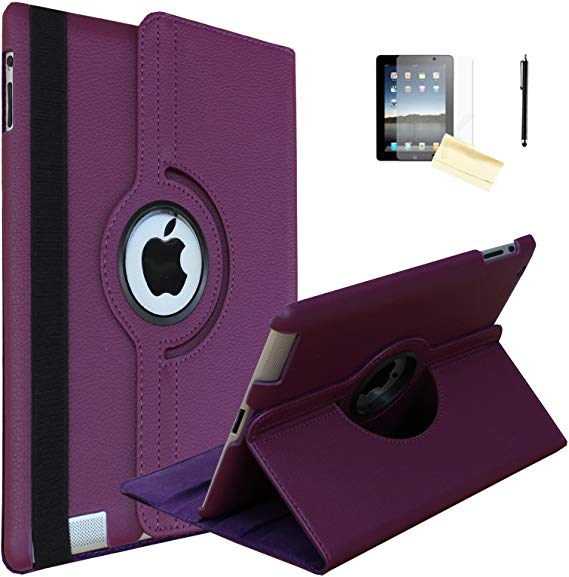 iPad Air Case, JYtrend (R) Rotating Stand Smart Case Cover Magnetic Auto Wake Up/Sleep for iPad Air (Air 1) A1474 A1475 A1476 (Light Purple)