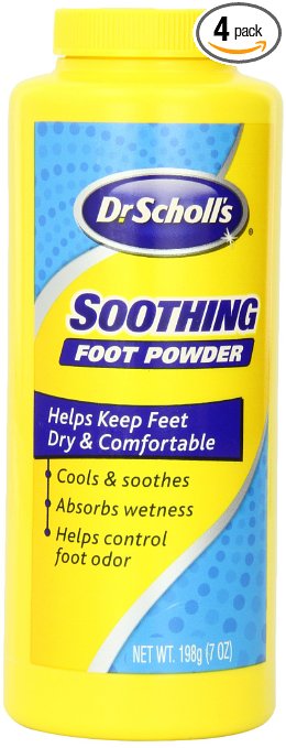 Dr Scholls Soothing Foot Powder 7-Ounce Pack of 4
