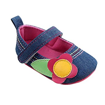 Voberry Baby Girls Soft Soled Crib Canvas Mary Jane Shoes