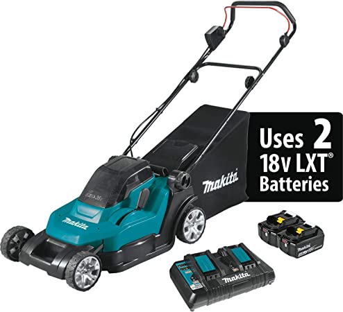 Makita XML05PT 36V (18V X2) LXT® 17" Residential Lawn Mower Kit (5.0Ah)