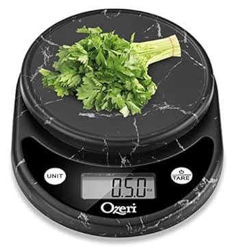 Ozeri Pronto Digital Multifunction Kitchen and Food Scale, Black Marble