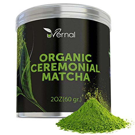 Organic Ceremonial Matcha - Best Taste - USDA Organic - Energy Booster - Green Tea Powder (2oz)