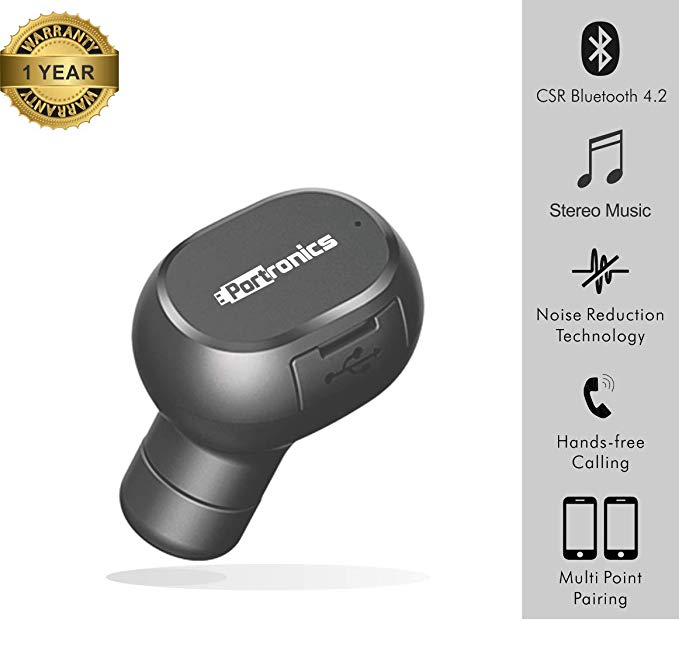 Portronics Harmonics Talky S Mini Bluetooth Earbud (Black)