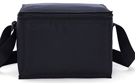 MIER Soft Cooler Bag Small Insulated Lunch Box Bag for Kids, Girls, Boys (Black)