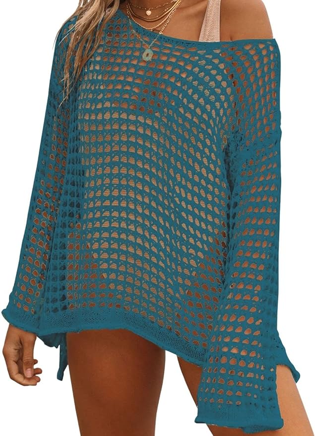 Bsubseach Crochet Cover Ups for Women Sexy Hollow Out Swim Cover Up Knit Summer Outfits