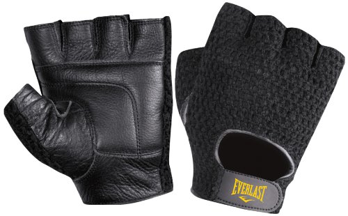 Everlast Mesh Leather Glove, (Black)