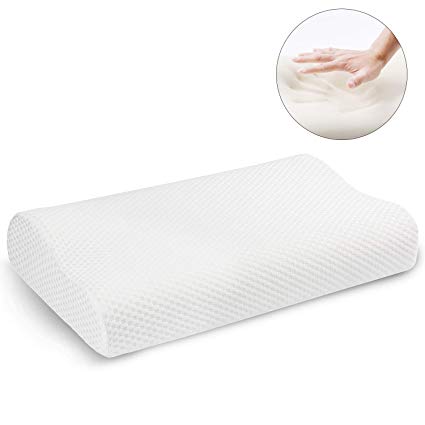 NGOZI Memory Foam Pillow- Adjustable Memory Foam Pillow,Pain Relief Design Height Adjustable,Prevents Back Neck Pain-Soft Washable Pillow Cover