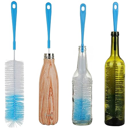 ALINK 17in Extra Long Bottle Cleaning Brush Cleaner for Washing Narrow Neck Beer, Wine, Kombucha, Thermos, Nalgene, Carafe, Yeti, S¡¯Well, Brewing Bottles, Hummingbird Feeder